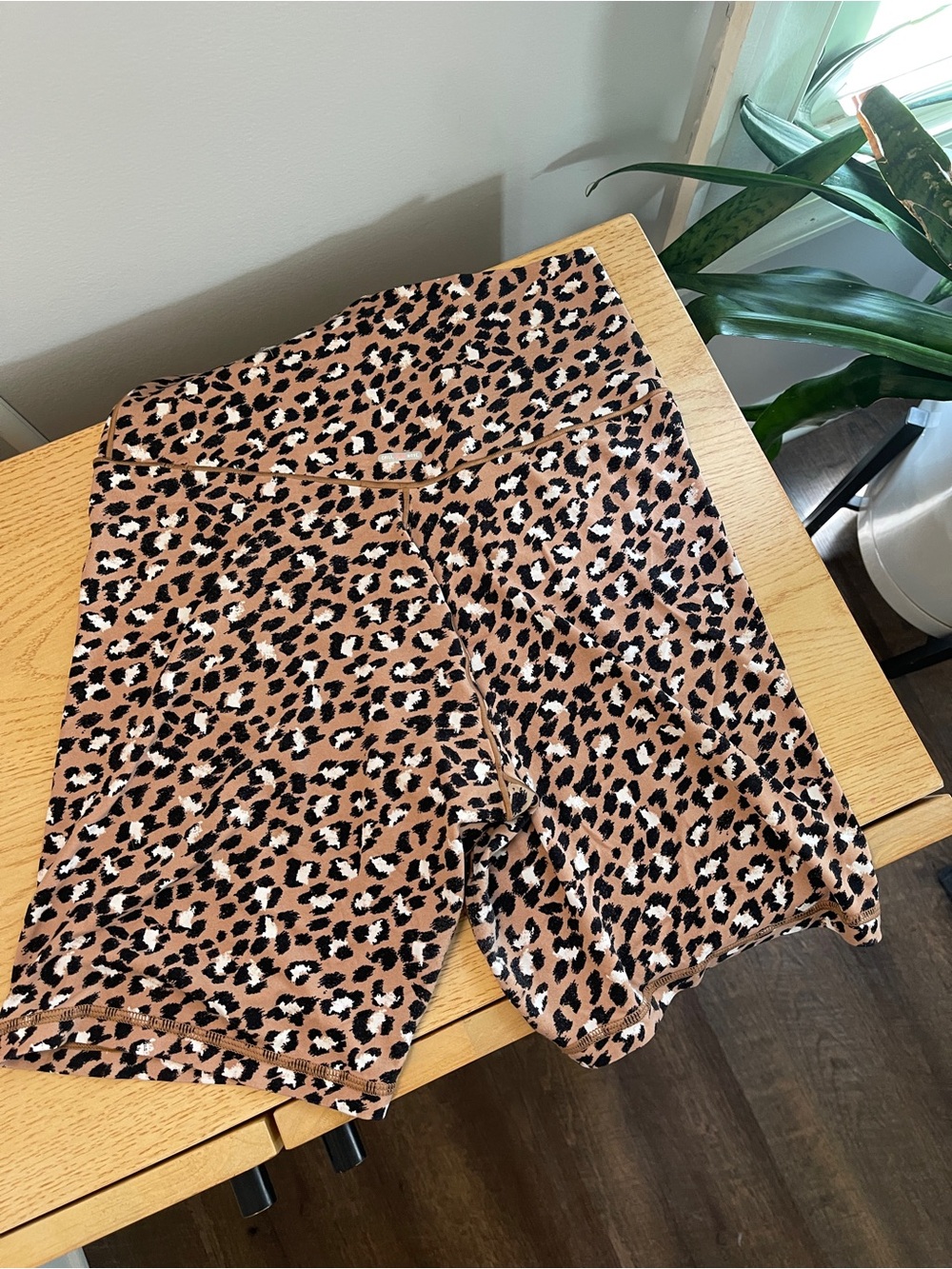 aerie Leopard Print High-Rise Bike Shorts - Picture 4 of 6